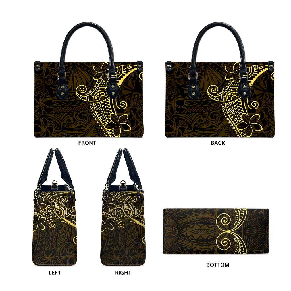 Black Gold Polynesian Tribal Leather Bag - Polynesian Pride
