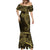 Black Gold Polynesian Tribal Mermaid Dress - Polynesian Pride