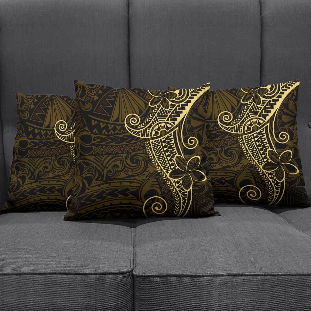 Black Gold Polynesian Tribal Pillow Cover - Polynesian Pride