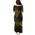 Black Gold Polynesian Tribal Puletasi - Polynesian Pride