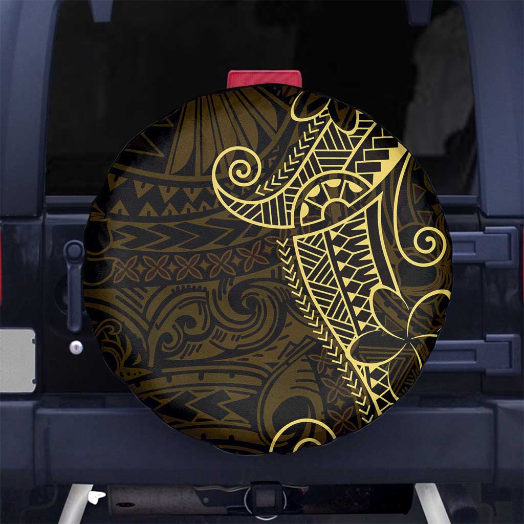 Black Gold Polynesian Tribal Spare Tire Cover - Polynesian Pride