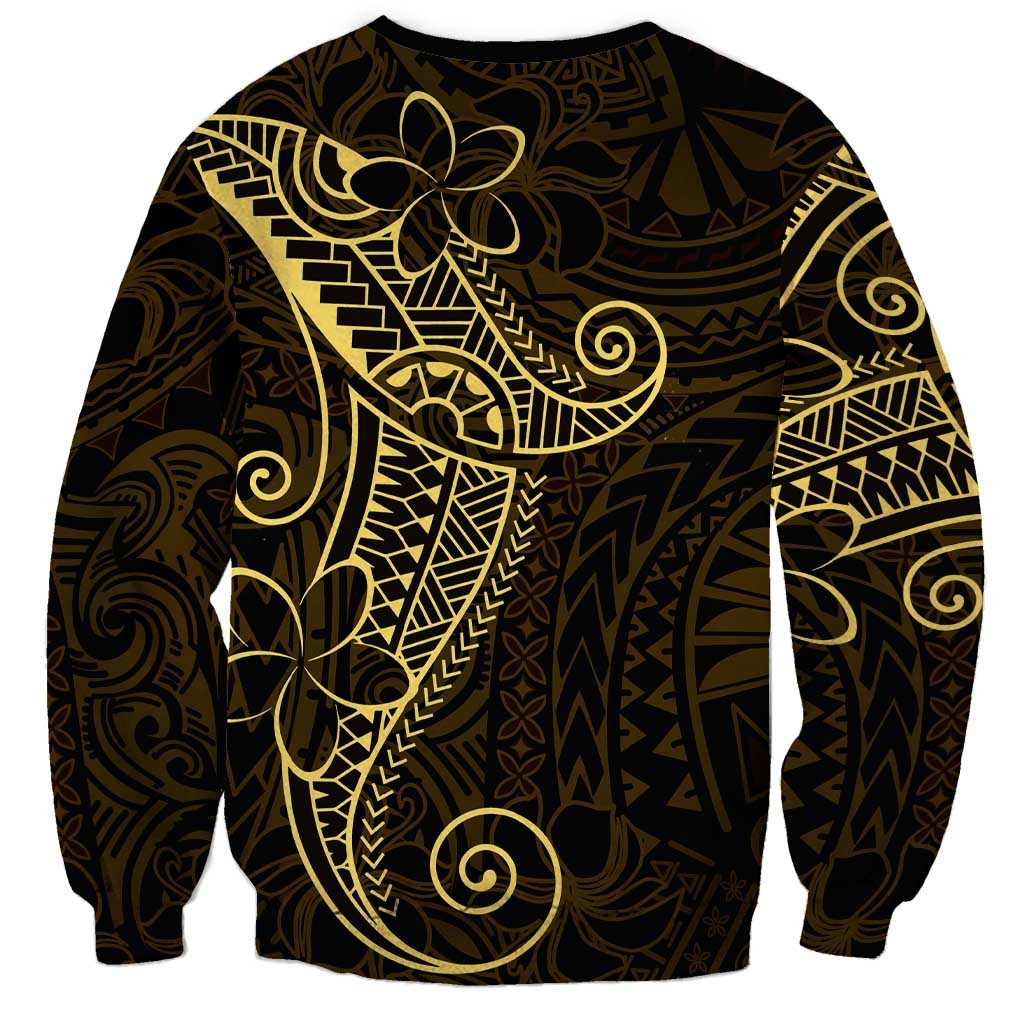 Black Gold Polynesian Tribal Sweatshirt - Polynesian Pride