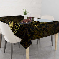 Black Gold Polynesian Tribal Tablecloth - Polynesian Pride
