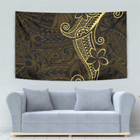 Black Gold Polynesian Tribal Tapestry - Polynesian Pride