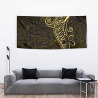 Black Gold Polynesian Tribal Tapestry - Polynesian Pride