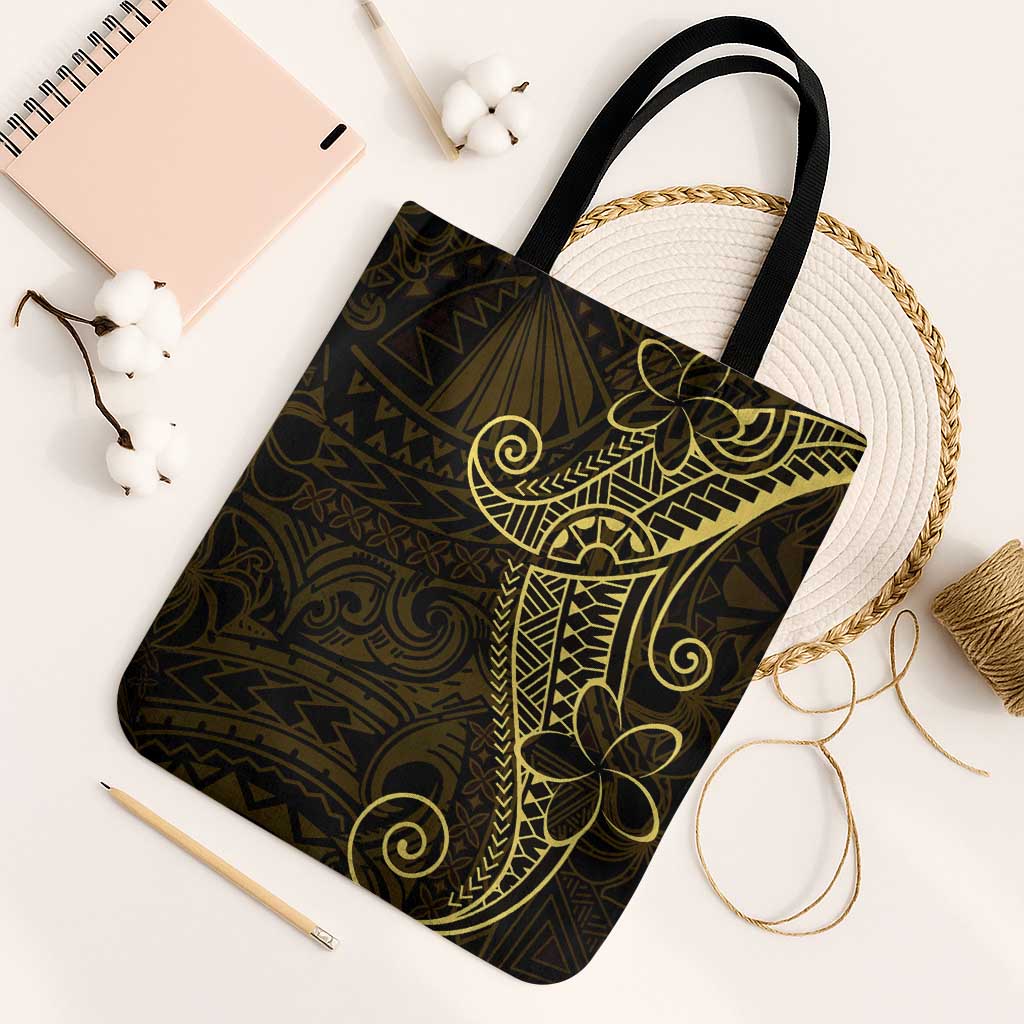 Black Gold Polynesian Tribal Tote Bag - Polynesian Pride