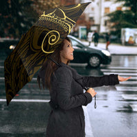 Black Gold Polynesian Tribal Umbrella - Polynesian Pride