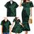Black Green Polynesian Tribal Family Matching Mermaid Dress and Hawaiian Shirt - Polynesian Pride