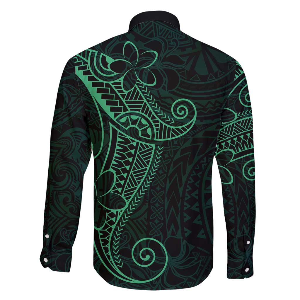 Black Green Polynesian Tribal Family Matching Mermaid Dress and Hawaiian Shirt LT9 - Polynesian Pride