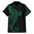 Black Green Polynesian Tribal Family Matching Off Shoulder Maxi Dress and Hawaiian Shirt - Polynesian Pride