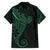 Black Green Polynesian Tribal Family Matching Short Sleeve Bodycon Dress and Hawaiian Shirt - Polynesian Pride