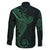 Black Green Polynesian Tribal Family Matching Short Sleeve Bodycon Dress and Hawaiian Shirt - Polynesian Pride