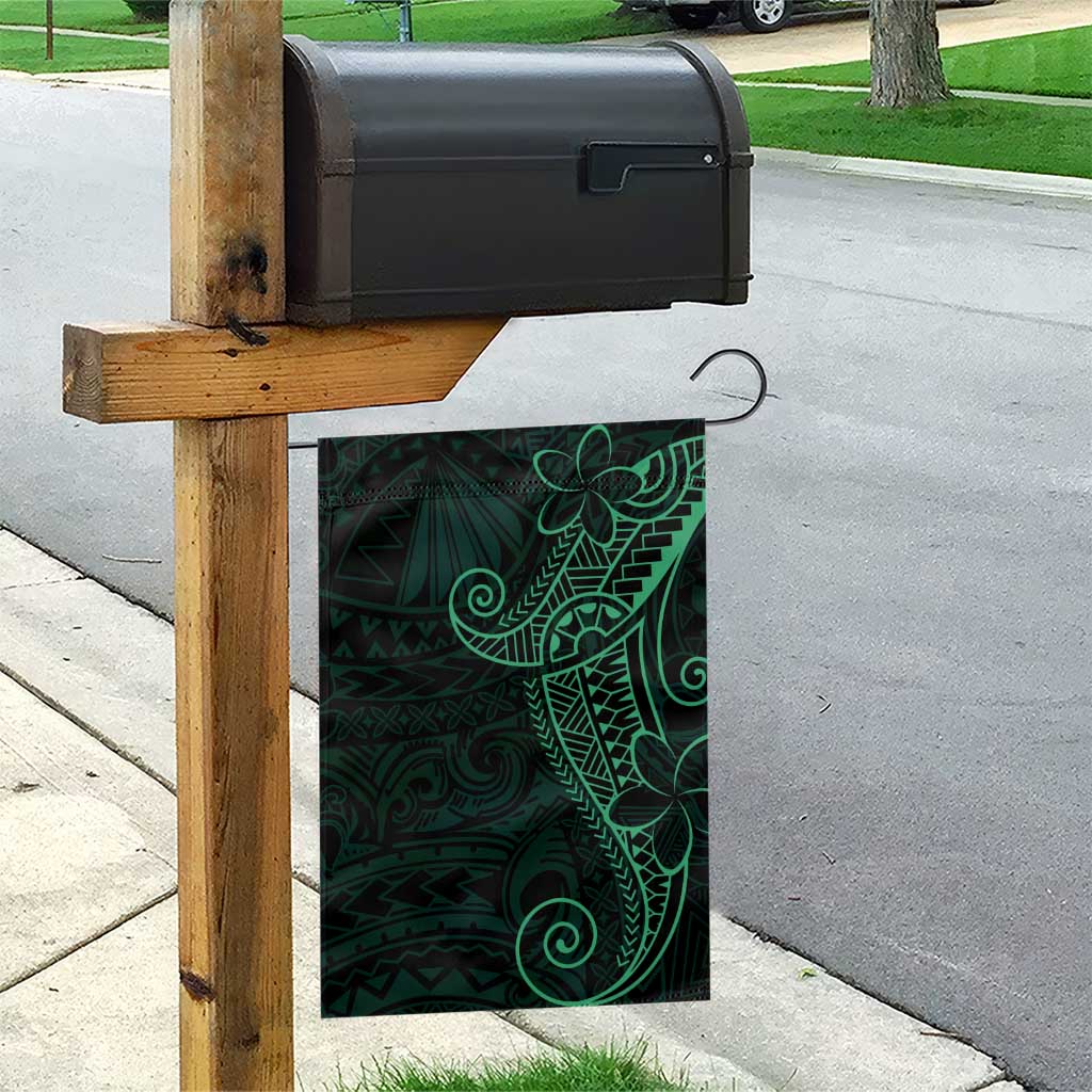 Black Green Polynesian Tribal Garden Flag - Polynesian Pride