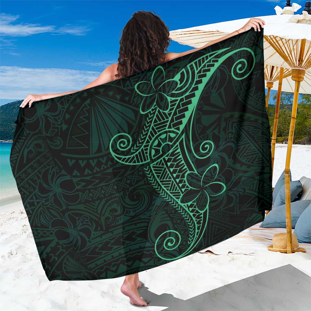 Black Green Polynesian Tribal Sarong - Polynesian Pride