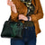 Black Green Polynesian Tribal Shoulder Handbag - Polynesian Pride