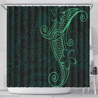 Black Green Polynesian Tribal Shower Curtain - Polynesian Pride