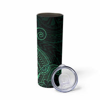 Black Green Polynesian Tribal Skinny Tumbler - Polynesian Pride