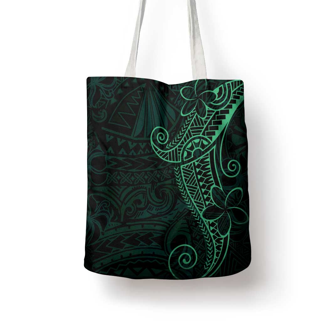 Black Green Polynesian Tribal Tote Bag - Polynesian Pride
