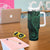 Black Green Polynesian Tribal Tumbler With Handle - Polynesian Pride