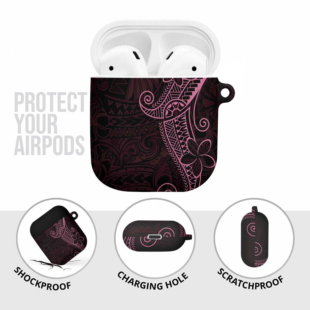 Black Pink Polynesian Tribal AirPods Case - Polynesian Pride