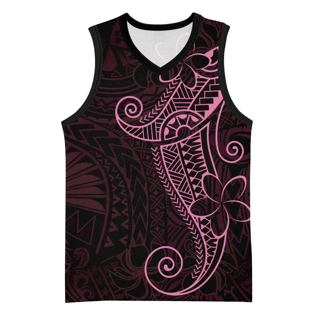 Black Pink Polynesian Tribal Basketball Jersey - Polynesian Pride