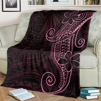 Black Pink Polynesian Tribal Blanket - Polynesian Pride