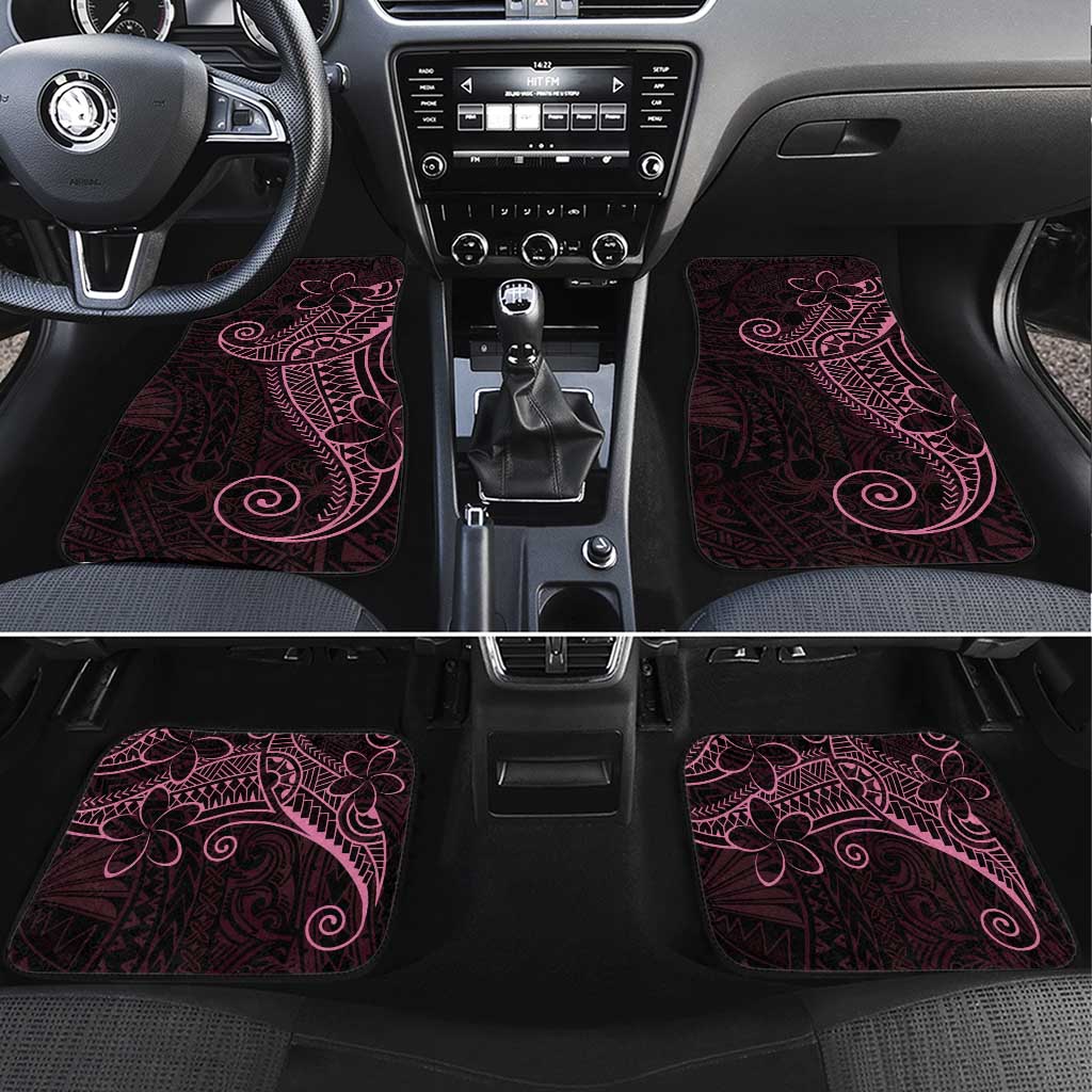 Black Pink Polynesian Tribal Car Mats - Polynesian Pride
