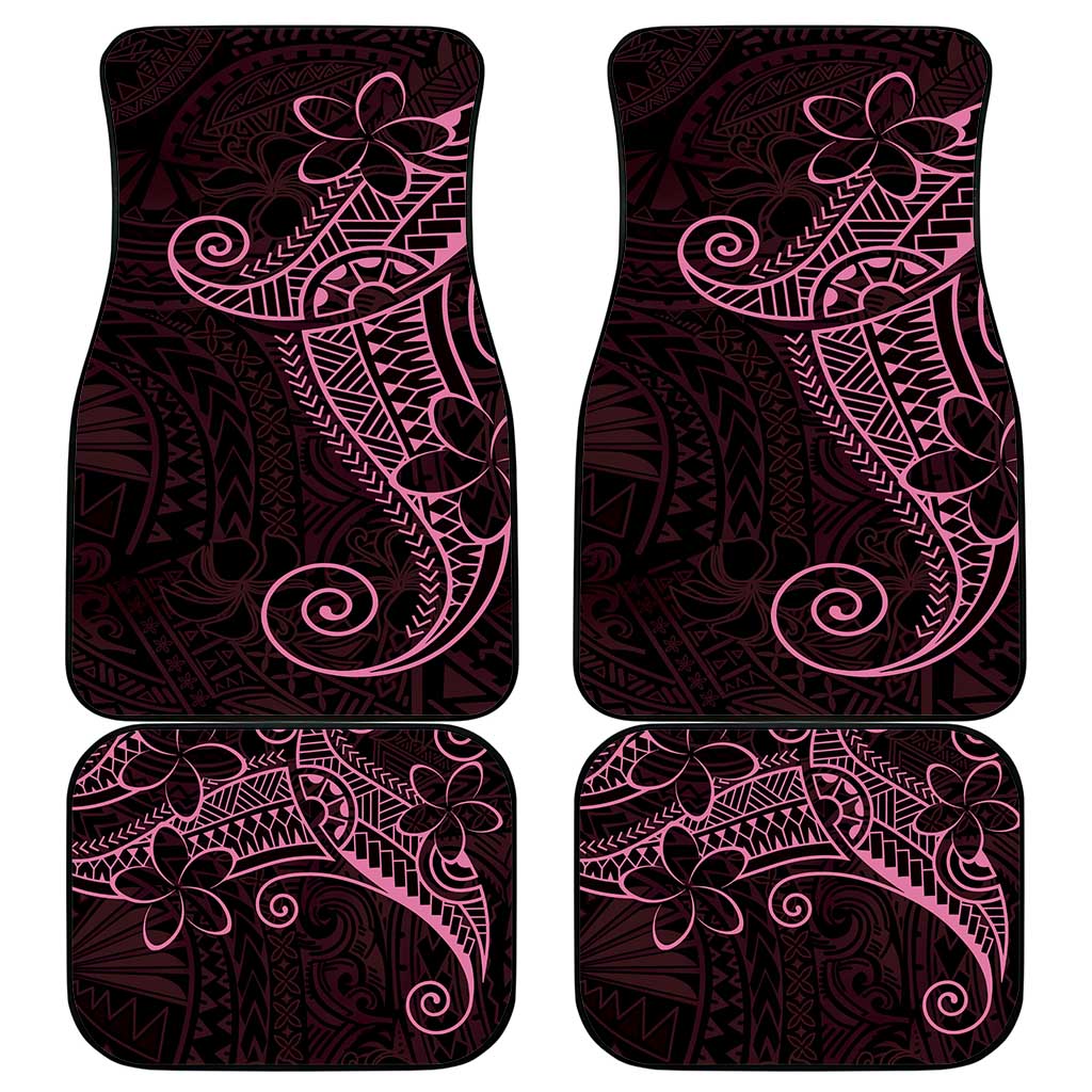 Black Pink Polynesian Tribal Car Mats - Polynesian Pride