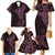 Black Pink Polynesian Tribal Family Matching Mermaid Dress and Hawaiian Shirt - Polynesian Pride