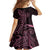 Black Pink Polynesian Tribal Family Matching Off Shoulder Maxi Dress and Hawaiian Shirt - Polynesian Pride