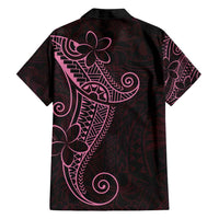 Black Pink Polynesian Tribal Family Matching Summer Maxi Dress and Hawaiian Shirt - Polynesian Pride