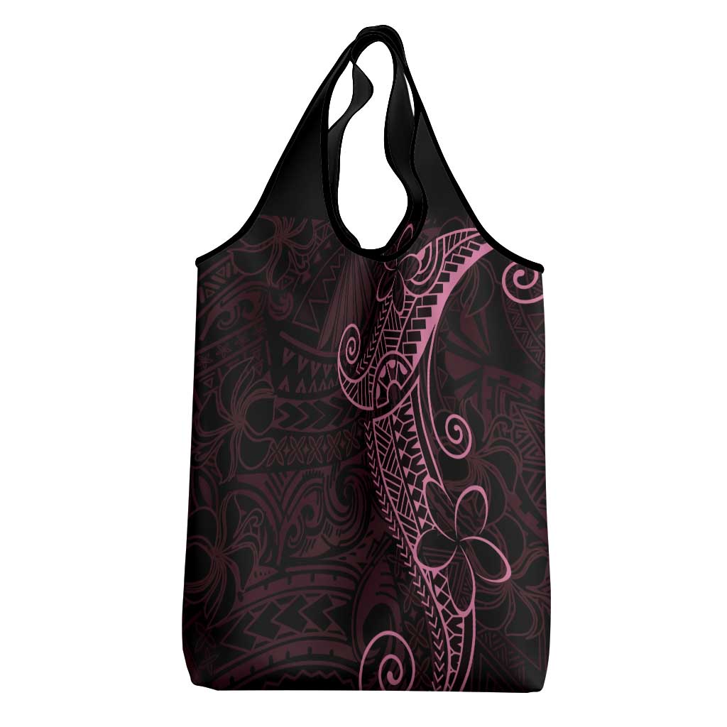 Black Pink Polynesian Tribal Grocery Bag - Polynesian Pride