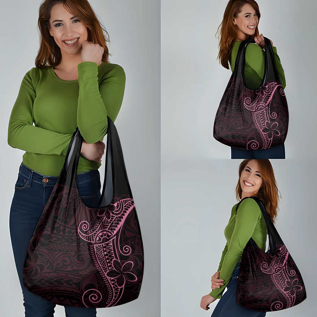 Black Pink Polynesian Tribal Grocery Bag - Polynesian Pride