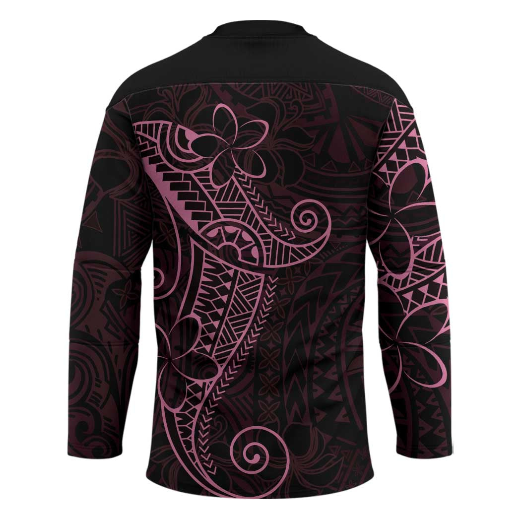 Black Pink Polynesian Tribal Hockey Jersey - Polynesian Pride
