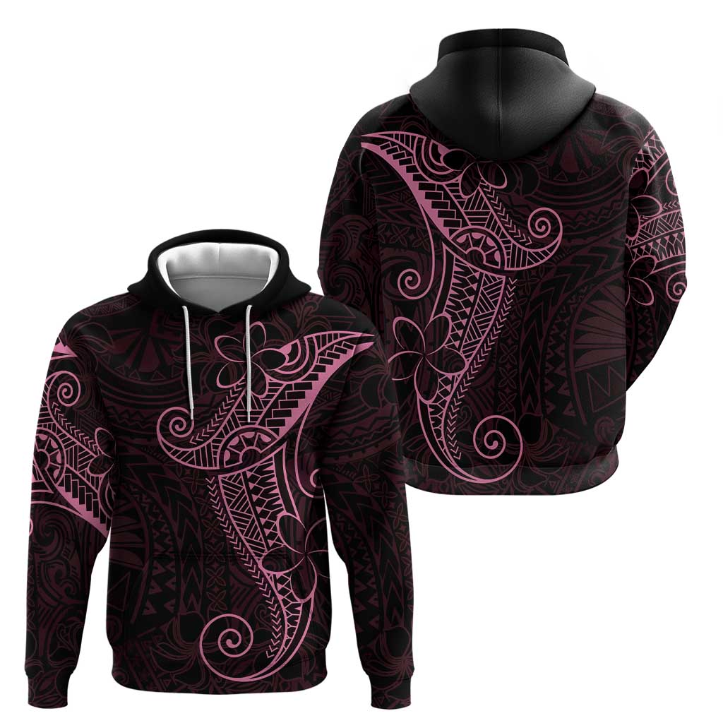Black Pink Polynesian Tribal Hoodie - Polynesian Pride