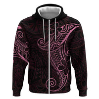 Black Pink Polynesian Tribal Hoodie - Polynesian Pride