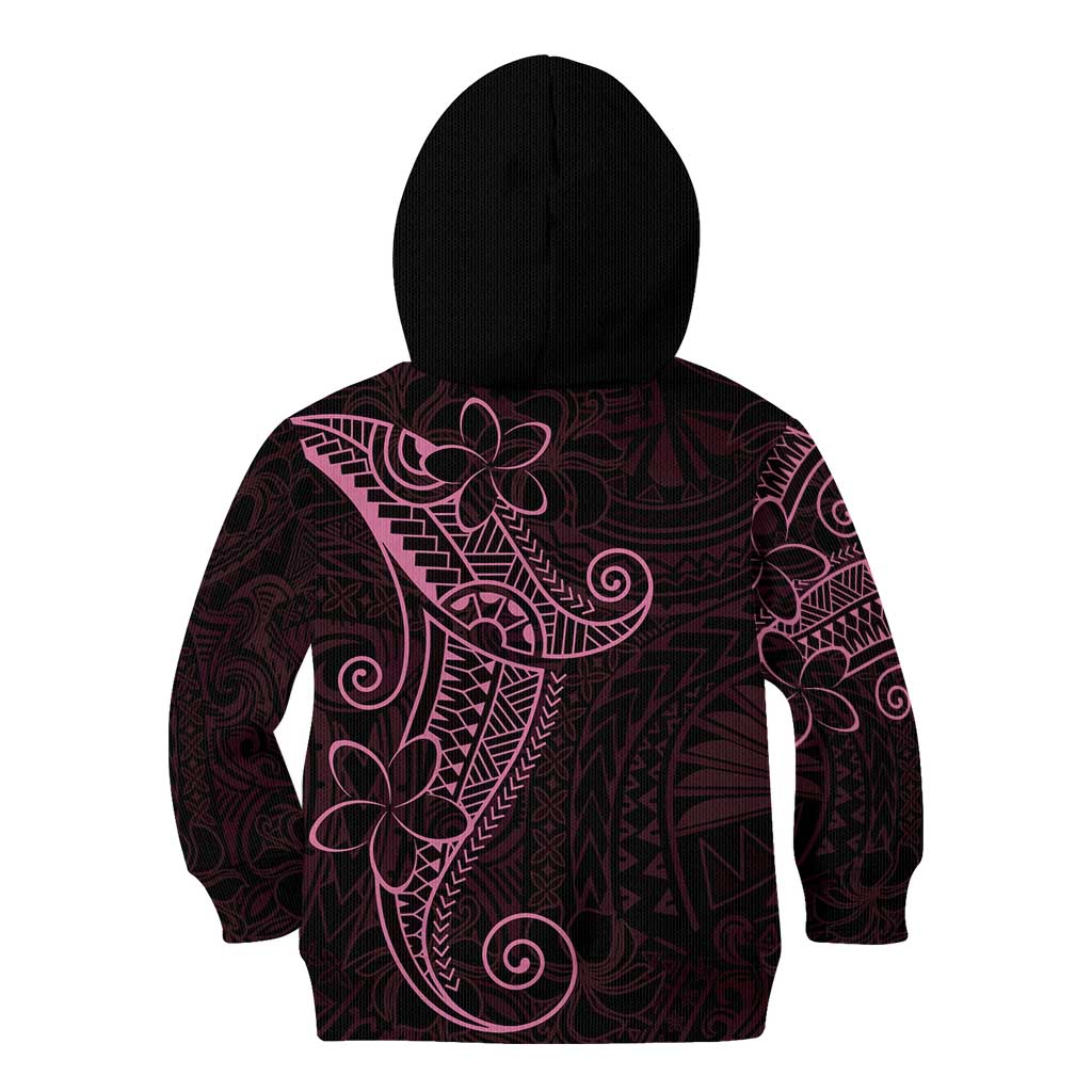 Black Pink Polynesian Tribal Kid Hoodie - Polynesian Pride