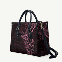 Black Pink Polynesian Tribal Leather Bag - Polynesian Pride
