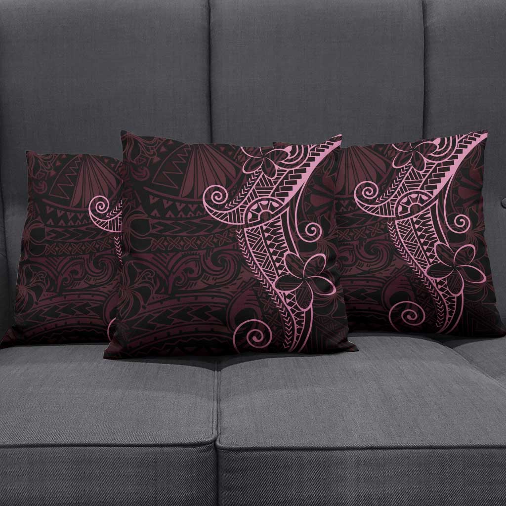 Black Pink Polynesian Tribal Pillow Cover - Polynesian Pride