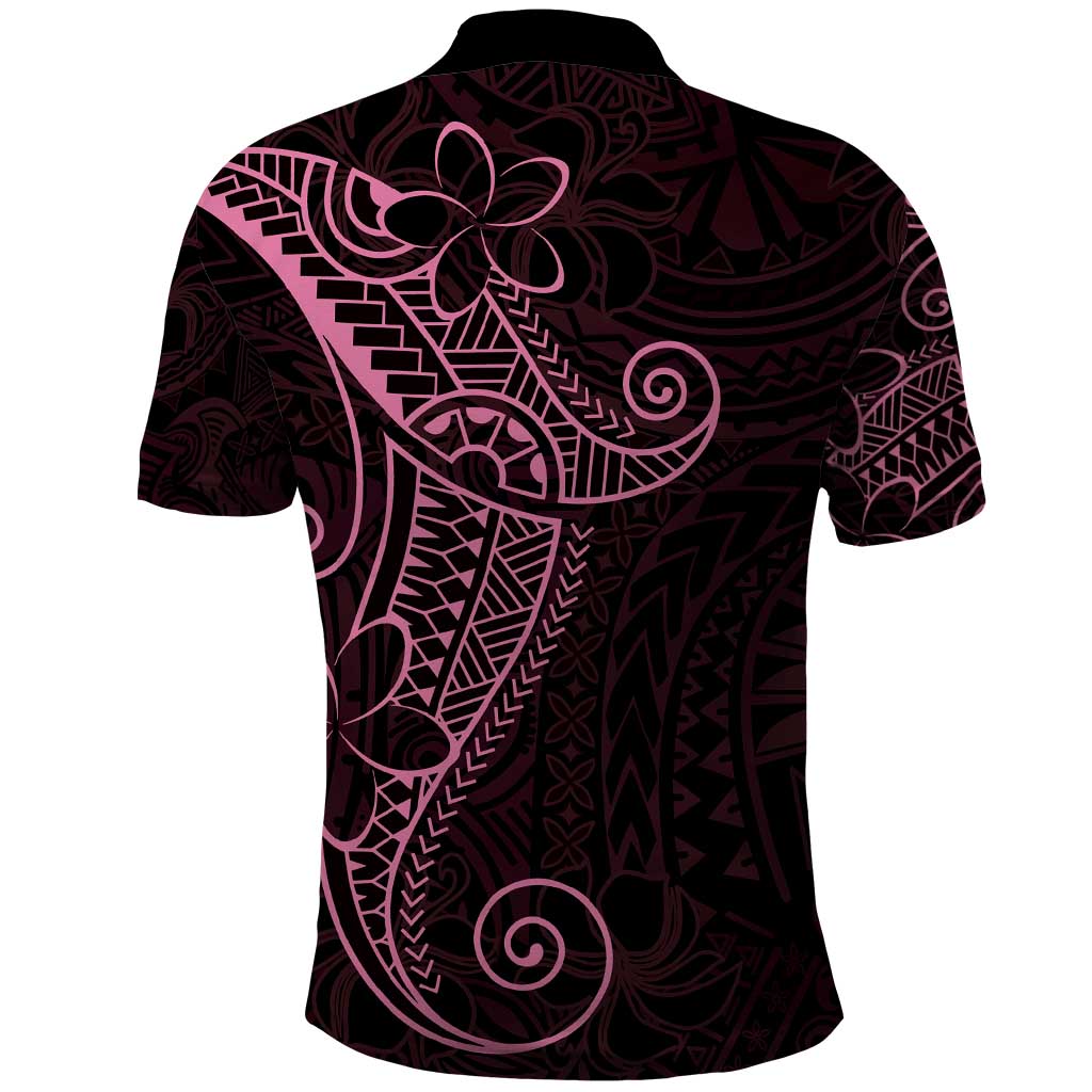 Black Pink Polynesian Tribal Polo Shirt - Polynesian Pride