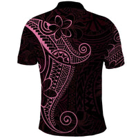 Black Pink Polynesian Tribal Polo Shirt - Polynesian Pride