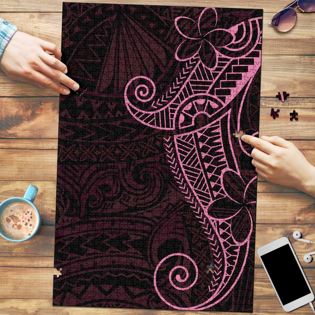 Black Pink Polynesian Tribal Puzzle - Polynesian Pride