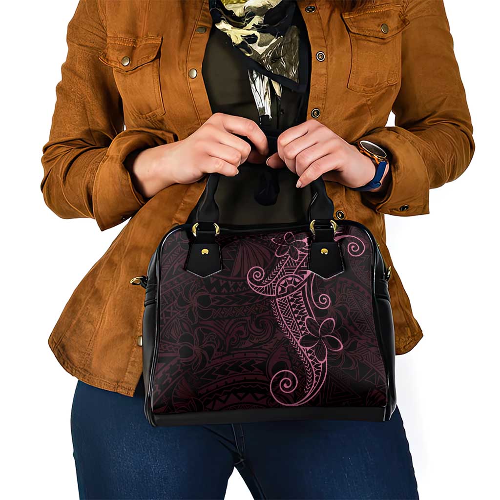 Black Pink Polynesian Tribal Shoulder Handbag - Polynesian Pride
