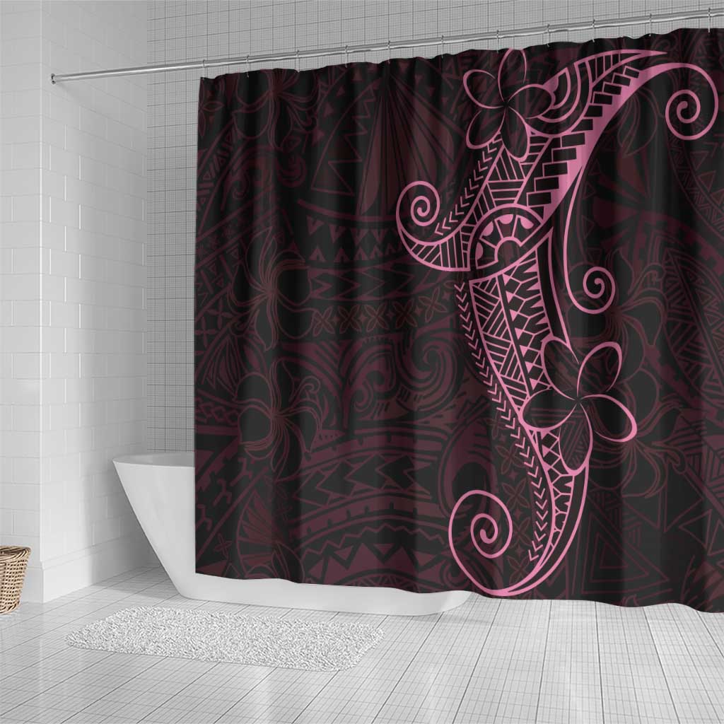 Black Pink Polynesian Tribal Shower Curtain - Polynesian Pride