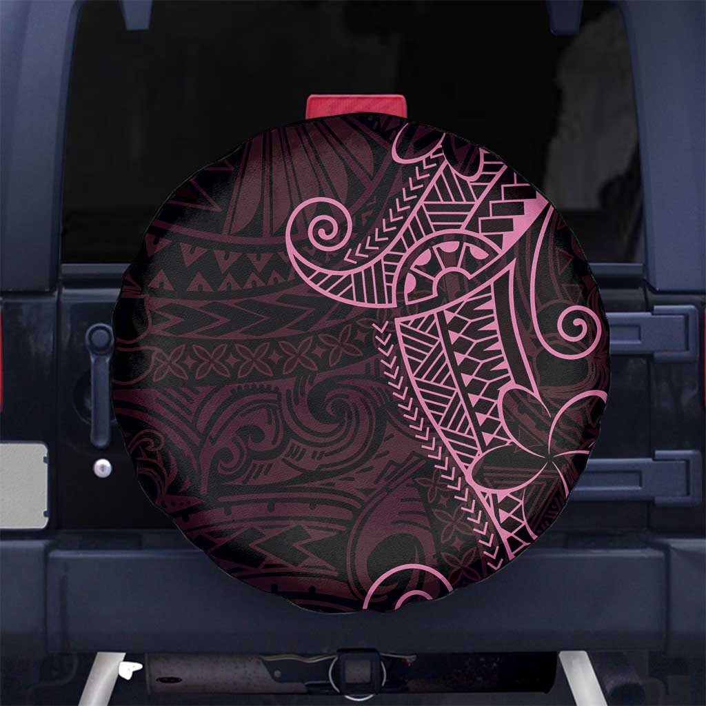 Black Pink Polynesian Tribal Spare Tire Cover - Polynesian Pride