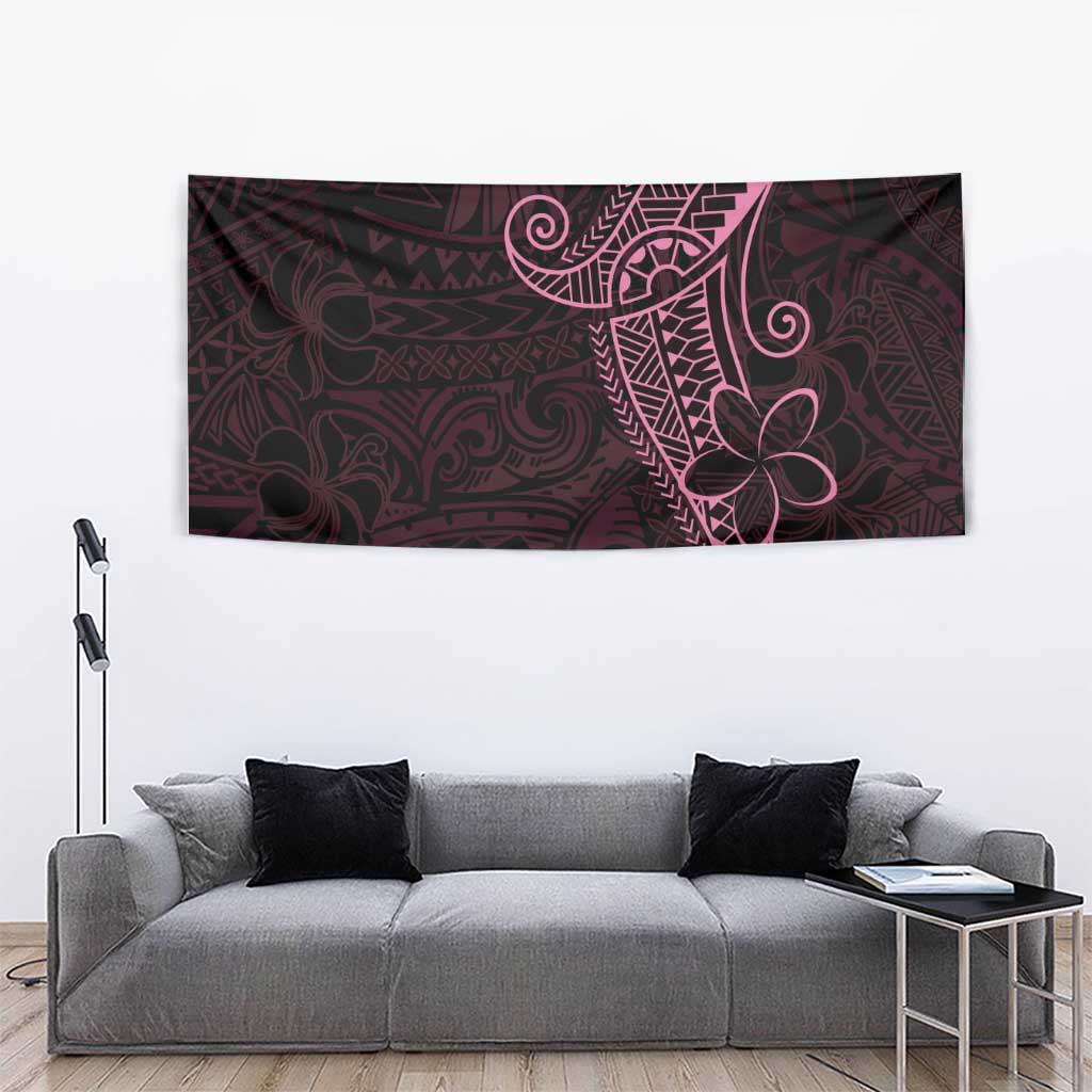 Black Pink Polynesian Tribal Tapestry - Polynesian Pride