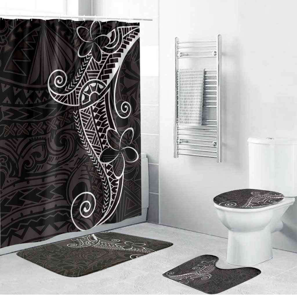 Black White Polynesian Tribal Bathroom Set - Polynesian Pride