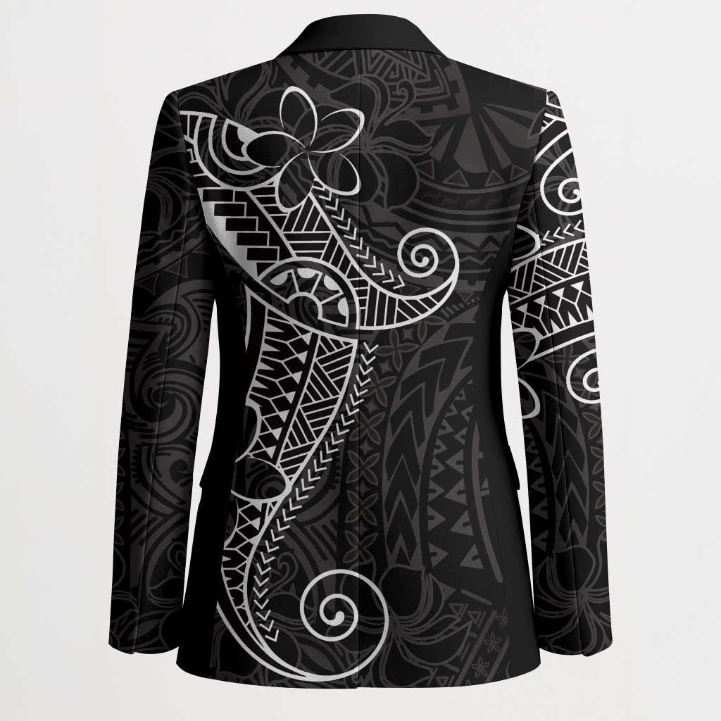 Black White Polynesian Tribal Blazer - Polynesian Pride
