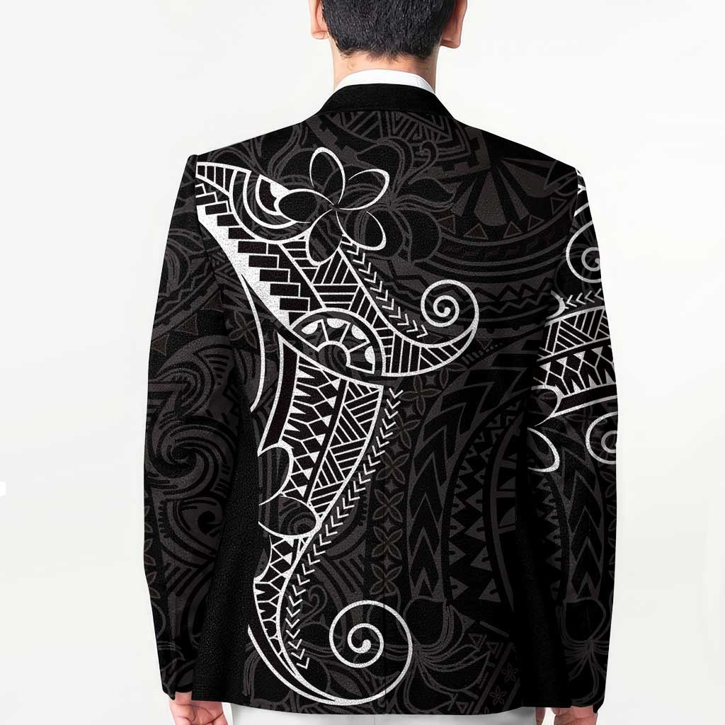 Black White Polynesian Tribal Blazer - Polynesian Pride