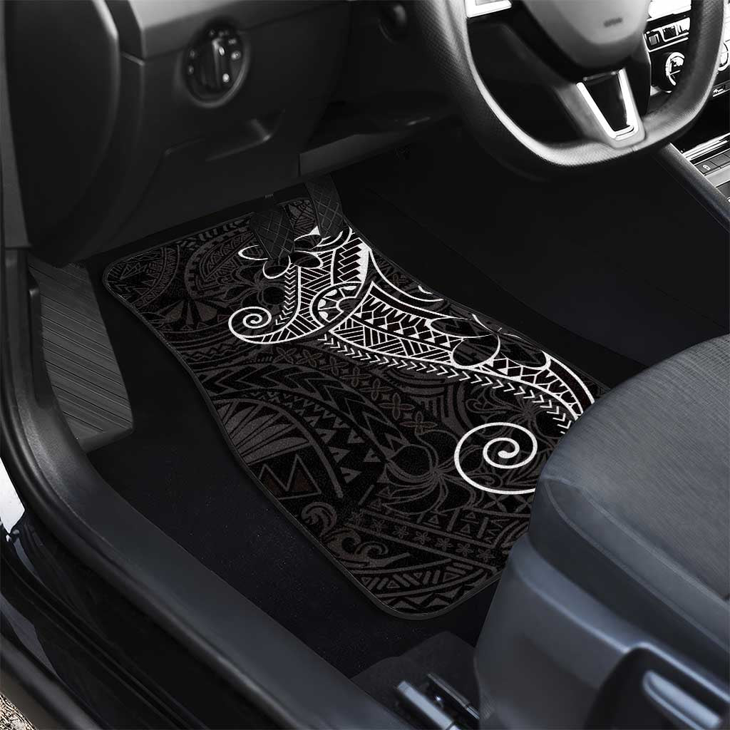Black White Polynesian Tribal Car Mats - Polynesian Pride